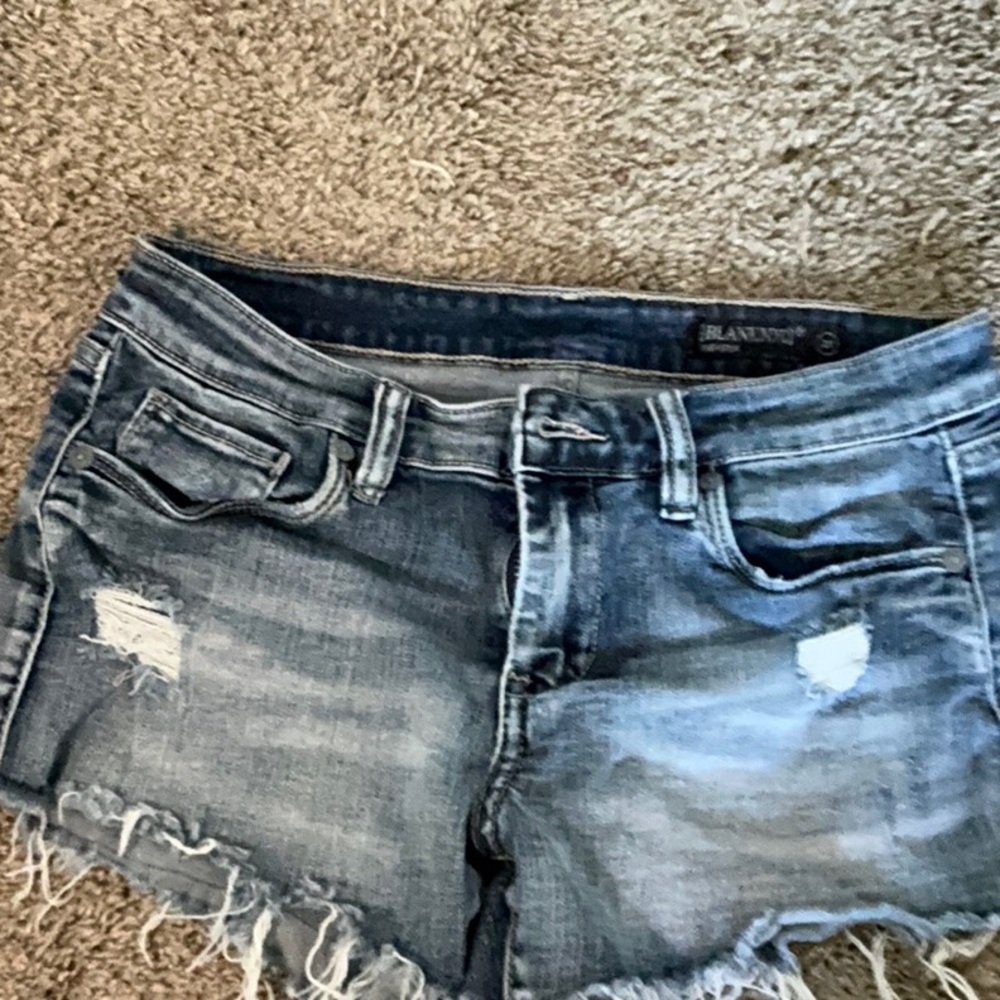 Blank NYC Distressed Denim Shorts - Blue